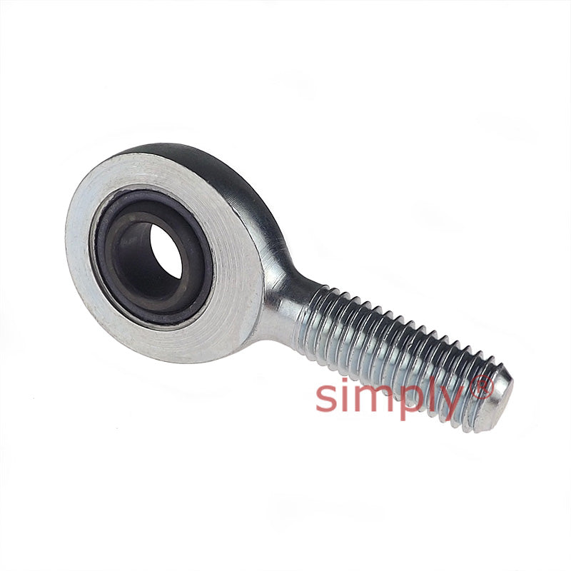 Fluro EAL10 Left Hand Zinc Plated Steel / Steel Male Plain Rod End M10 Thread
