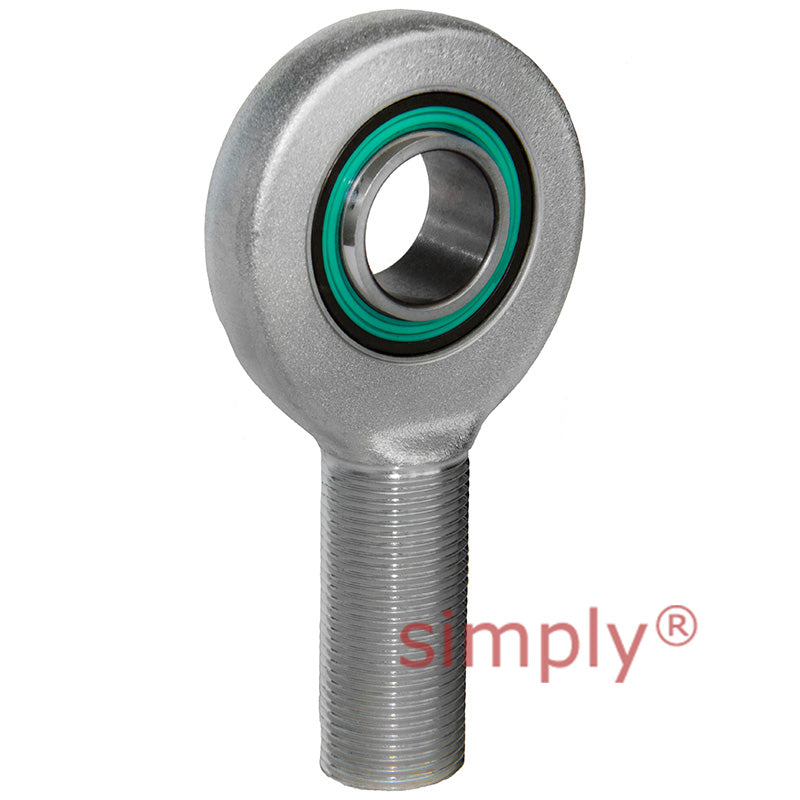 Fluro EAL40D2RS Left Hand Zinc Plated Steel / Steel Maintenance Free Male Plain Rod End M39x3 Thread