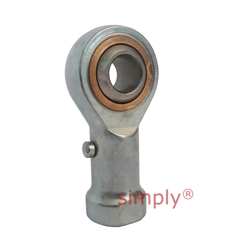 Fluro GILS10 Left Hand Steel / Bronze Female Plain Rod End M10 Thread
