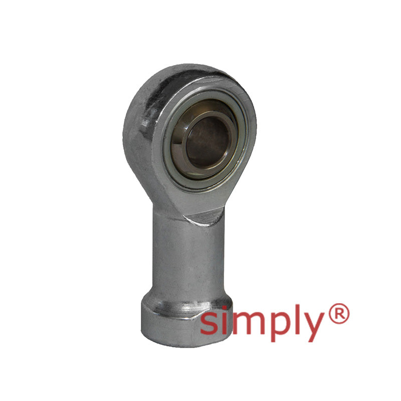 Fluro GILSW06 Left Hand Zinc Plated Steel / PTFE Lined Maintenance Free Female Plain Rod End M6 Thread