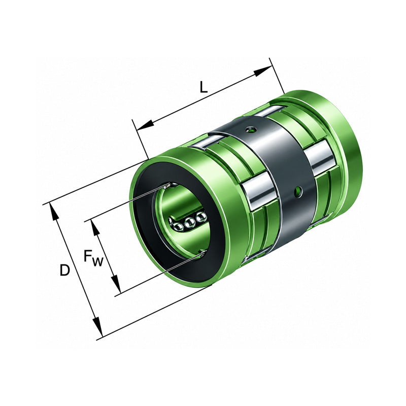 INA KN50 Relubricatable Closed Linear Ball Bushing 50x75x100mm