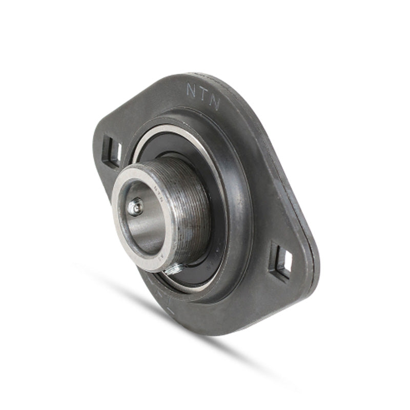 NTN ASPFL203-011 Oval 2 Bolt Pressed Steel Bearing Housing with 11/16 inch Insert - Allow 2-3 Days