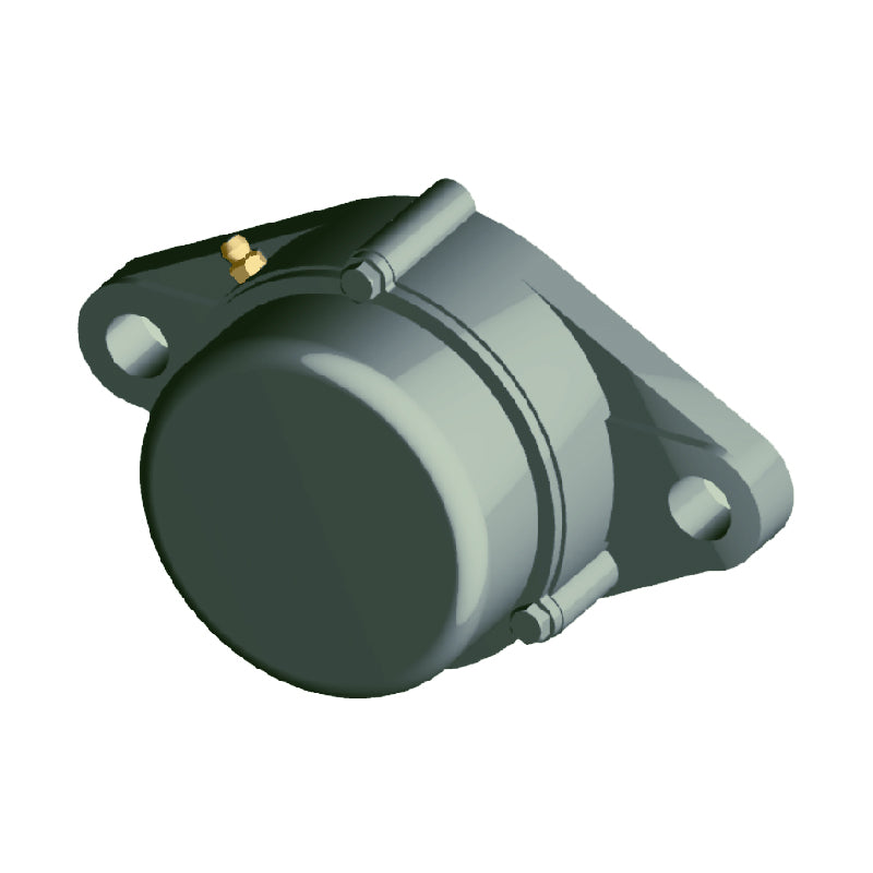 NTN CM-UCFL209-110D1 Imperial Two Bolt Oval Cast Iron Flange Housing with 1-5/8 inch Bore Insert with Cast Iron Cover - Closed Version - Allow 2-3 Days
