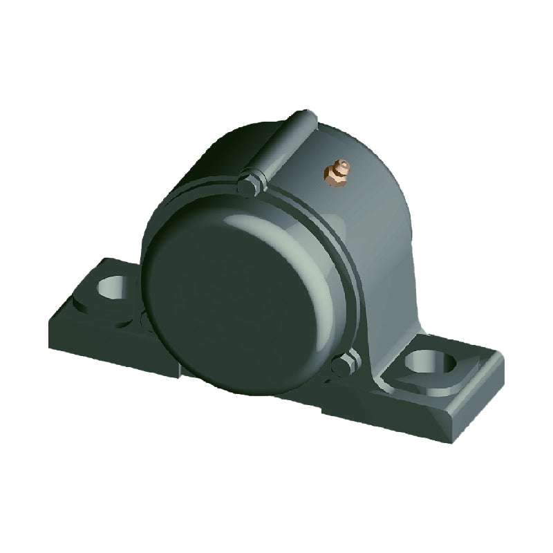 NTN CM-UCP214-211D1 Imperial Cast Iron Two Bolt Pillow / Plummer Block Housing with 2-11/16 inch Bore Insert with Cast Iron Cover - Closed Version - Allow 2-3 Days