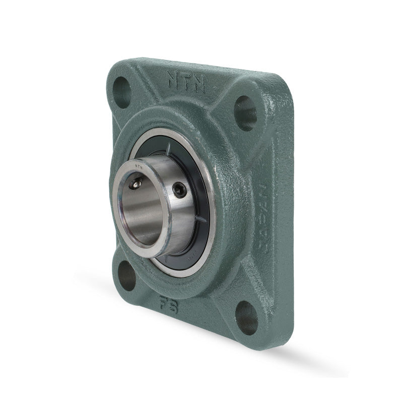NTN M-UCF205-014D1 Imperial Four Bolt Square Cast Iron Flange Housing with 7/8 inch Bore Insert - Allow 2-3 Days