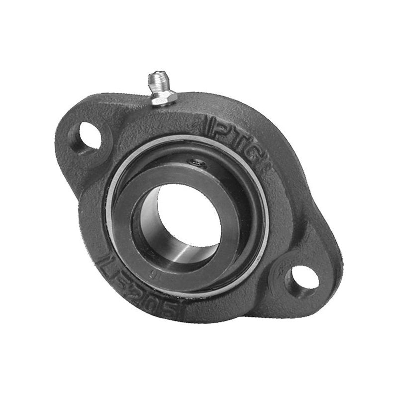 SBLF203-11 Imperial Two Bolt Cast Iron Oval Housing with 11/16 inch Bore Grub Screw Insert