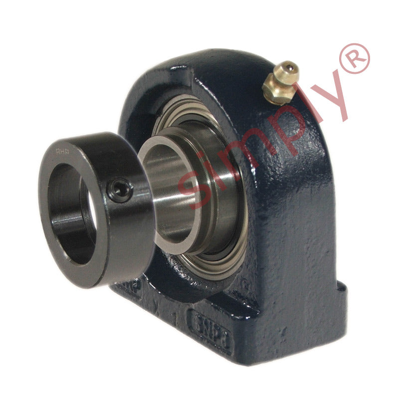 RHP SNP16EC Threaded Base Small Footprint Pillow / Plummer Block and 16mm Bore Flat Back Collar Insert