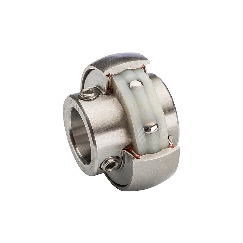 SNR SUC211-35FG1 Imperial Stainless Full Width Spherical Outer Food Safe Bearing Insert 2-3/16 inch Bore 100mm Outside Diameter - Allow 2-3 Days