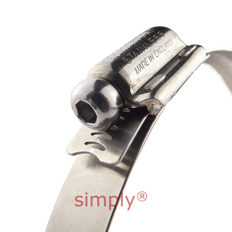 JCS TTK130 Stainless Steel Tamper Proof Hose Clip Adjustment Range 100-130mm Band Width 16mm