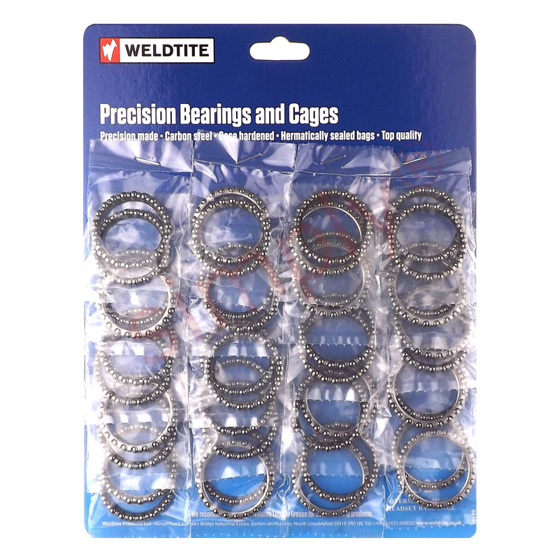 5/32 inch Case Hardened Ball Bearings in Cage Retainers (20 pairs)