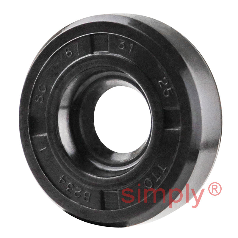 0.31x0.87x0.25 inch Nitrile Rubber Single Lip Rotary Shaft Oil Seal with Garter Spring R21 / SC