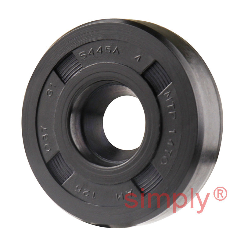 0.37x1.25x0.31 inch Nitrile Rubber Single Lip Rotary Shaft Oil Seal with Garter Spring R21 / SC Style