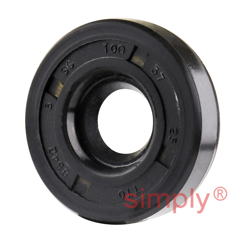 0.37x1x0.25 inch Nitrile Rubber Single Lip Rotary Shaft Oil Seal with Garter Spring R21 / SC