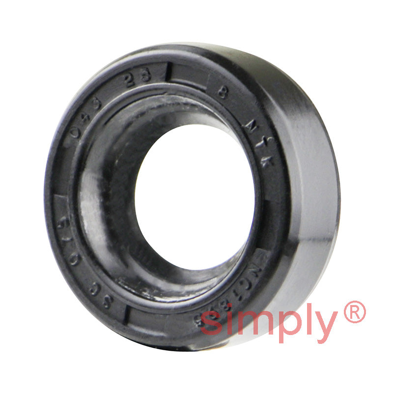 0.43x0.75x0.25 inch Nitrile Rubber Single Lip Rotary Shaft Oil Seal with Garter Spring R21 / SC Style