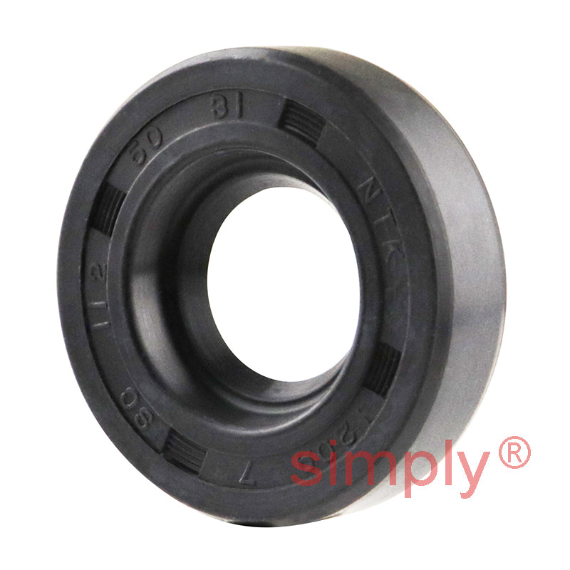 0.5x1.12x0.31 inch Nitrile Rubber Single Lip Rotary Shaft Oil Seal with Garter Spring R21 / SC
