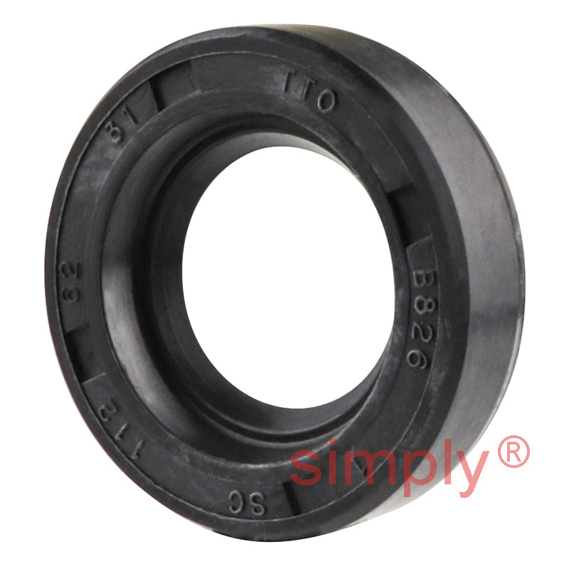 0.62x1.12x0.31 inch Nitrile Rubber Single Lip Rotary Shaft Oil Seal with Garter Spring R21 / SC