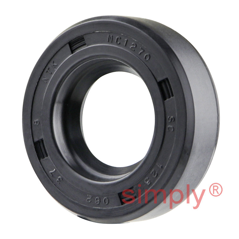 0.62x1.25x0.37 inch Nitrile Rubber Single Lip Rotary Shaft Oil Seal with Garter Spring R21 / SC Style