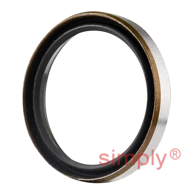 0.68x0.81x0.12 inch Metal Cased Nitrile Rubber Rotary Shaft Oil Seal Springless Design VB Style