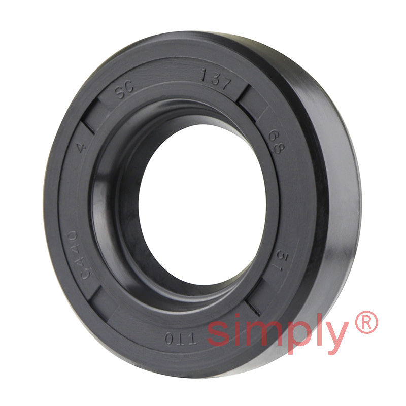 0.68x1.37x0.31 inch Nitrile Rubber Single Lip Rotary Shaft Oil Seal with Garter Spring R21 / SC