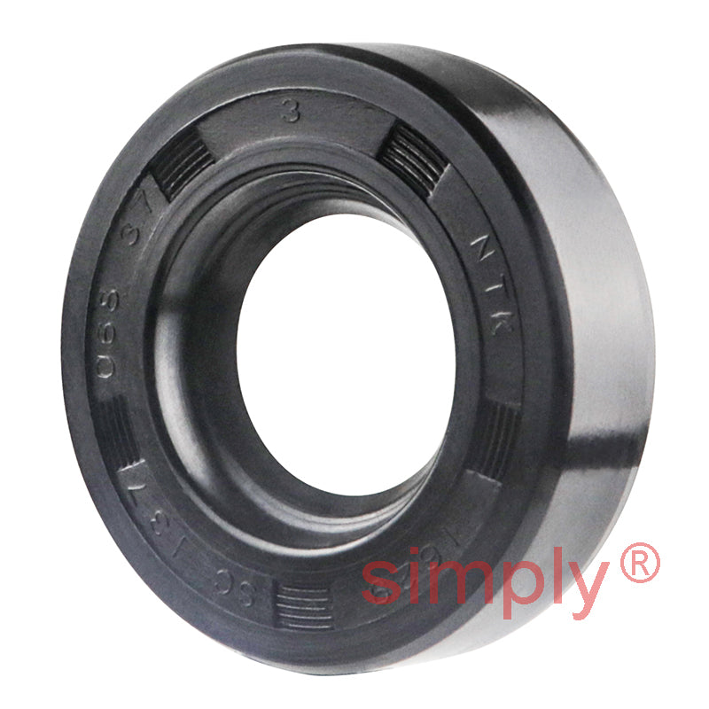 0.68x1.37x0.37 inch Nitrile Rubber Single Lip Rotary Shaft Oil Seal with Garter Spring R21 / SC