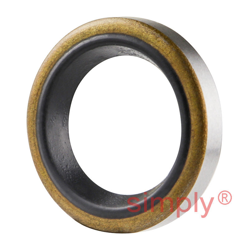 0.68x1x0.18 inch Metal Cased Nitrile Rubber Rotary Shaft Oil Seal Springless Design VB Style