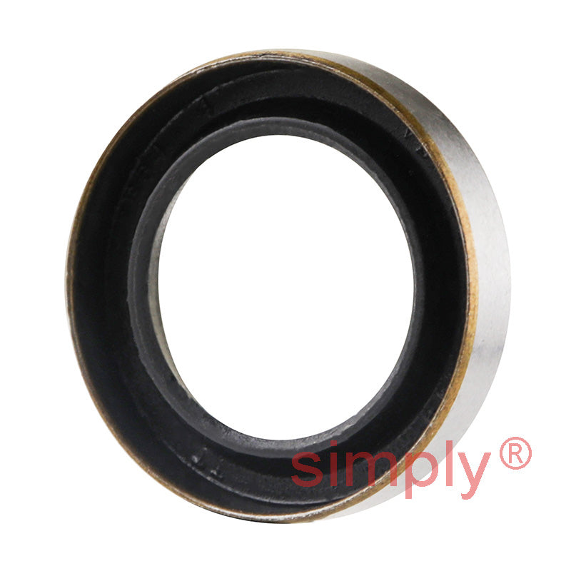 0.68x1x0.18 inch Metal Cased Nitrile Rubber Rotary Shaft Oil Seal Springless Design VB Style