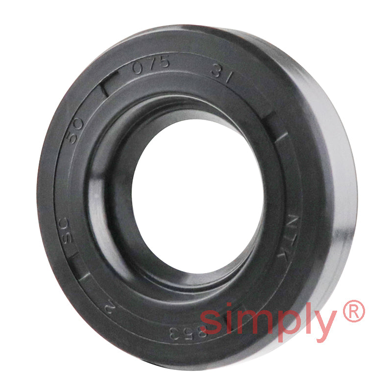 0.75x1.5x0.31 inch Nitrile Rubber Single Lip Rotary Shaft Oil Seal with Garter Spring R21 / SC