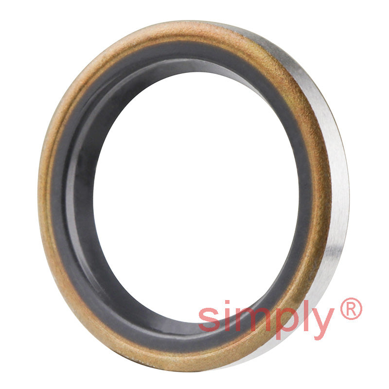 0.75x1x0.12 inch Metal Cased Nitrile Rubber Rotary Shaft Oil Seal Springless Design VB Style