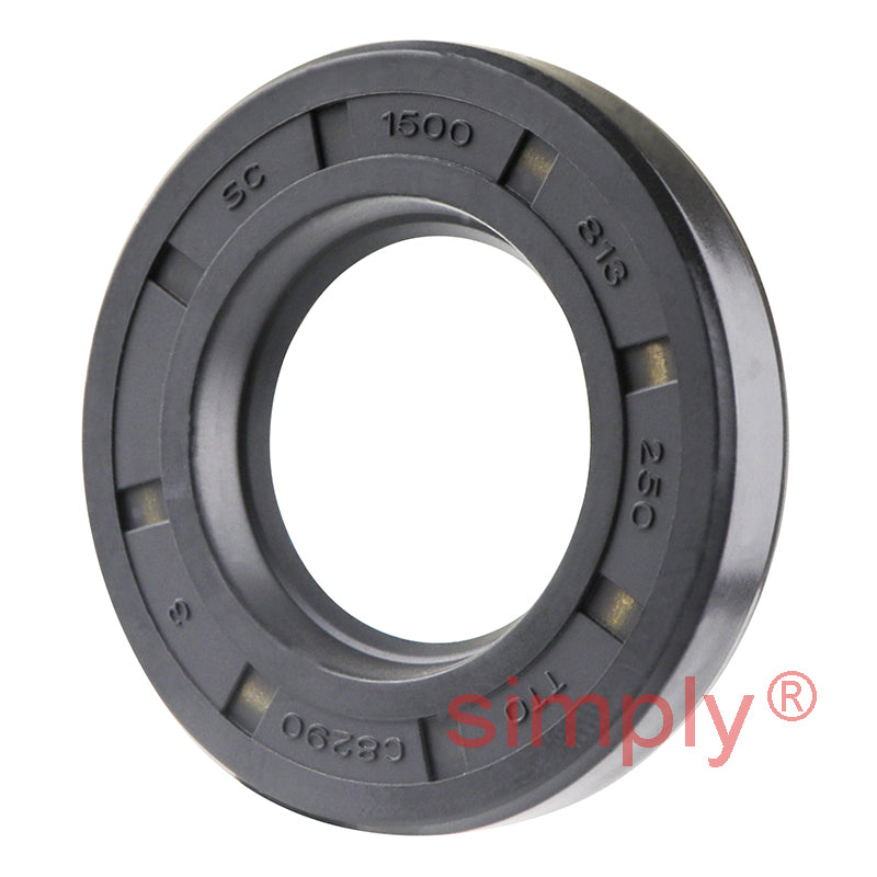 0.81x1.5x0.25 inch Nitrile Rubber Single Lip Rotary Shaft Oil Seal with Garter Spring R21 / SC