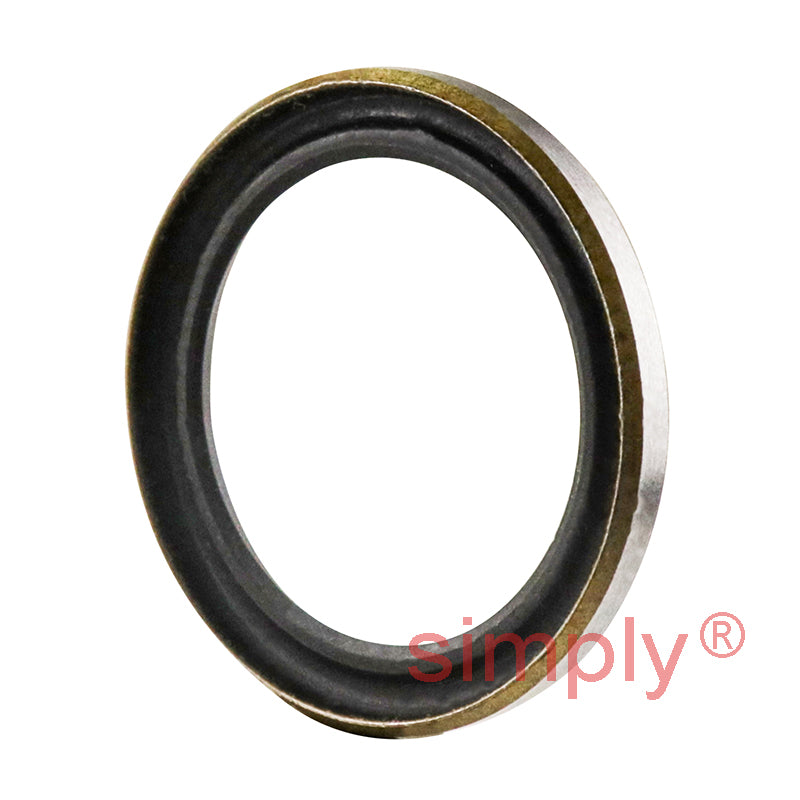 0.87x1.12x0.12 inch Metal Cased Nitrile Rubber Rotary Shaft Oil Seal Springless Design VB Style