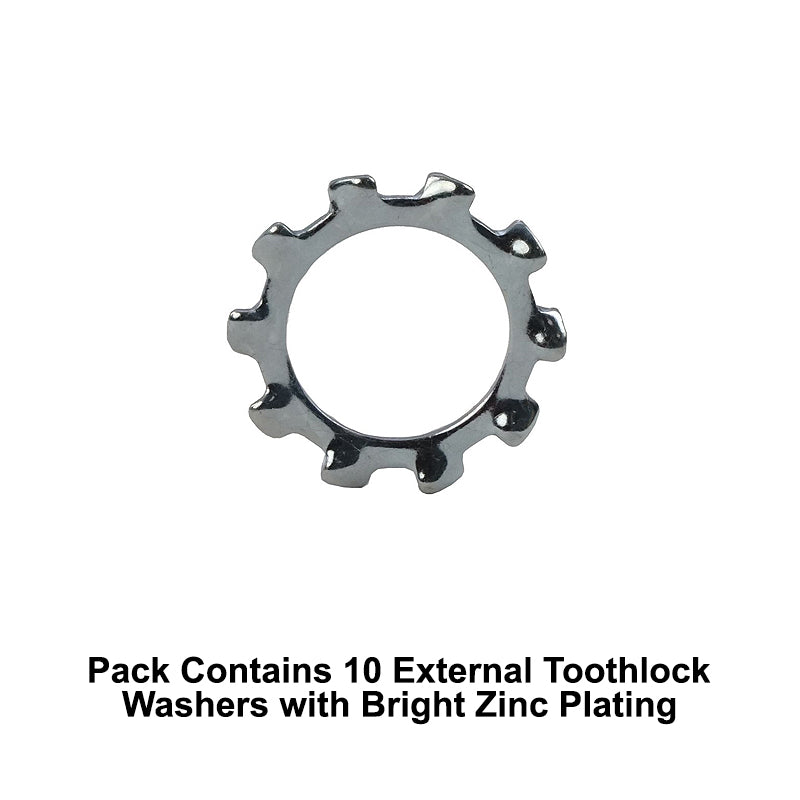 Unifix M16x26x1.2mm External Toothlock Washer DIN 6797A with Bright Zinc Plated Finish