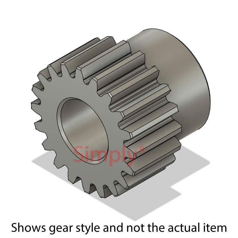 STS12.5/24B-8 Metric Stainless Steel Spur Gear 24 Tooth 1.25 Mod Bored 8mm (H8) Cutter Runout on Face