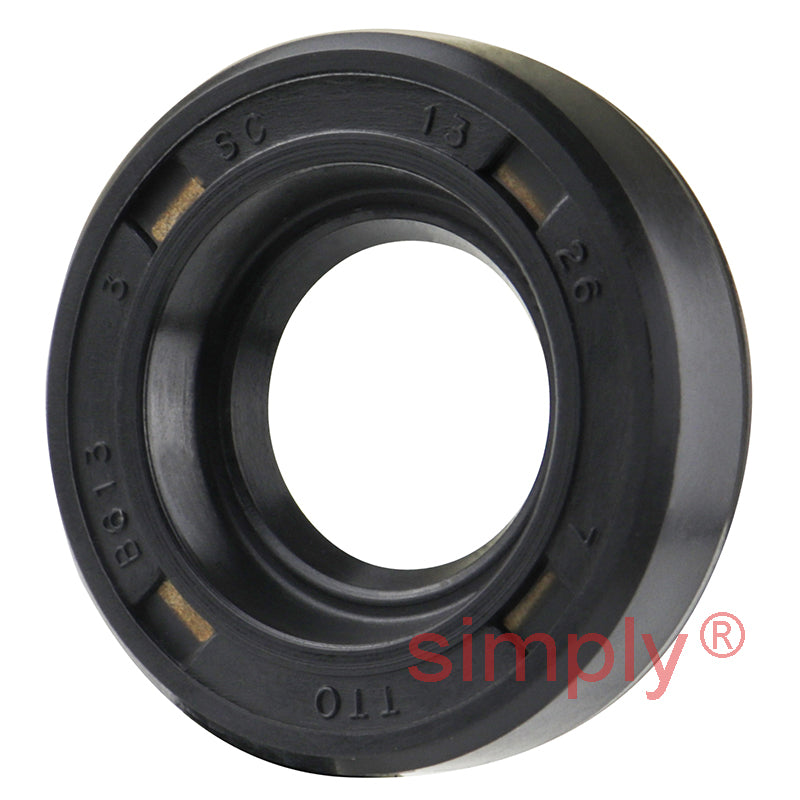 13x26x7mm Nitrile Rubber Single Lip Rotary Shaft Oil Seal with Garter Spring SC / R21