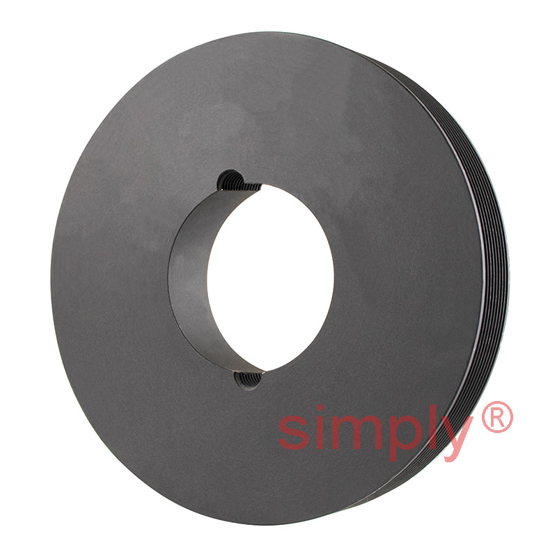 140J08 Tapered Bore Polyvee Belt Pulley 140mm Pitch Diameter 8 Grooves
