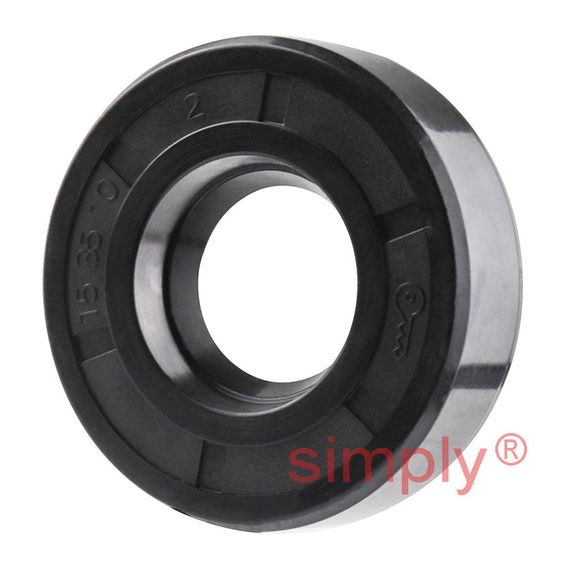 15x35x10mm Nitrile Rubber Single Lip Rotary Shaft Oil Seal with Garter Spring SC / R21