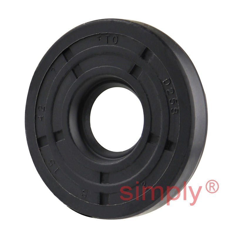 15x42x7mm Nitrile Rubber Single Lip Rotary Shaft Oil Seal with Garter Spring SC / R21