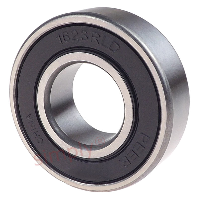 Major Branded 16232RS Rubber Sealed Deep Groove Ball Bearing 0.625x1.375x0.4375 inch