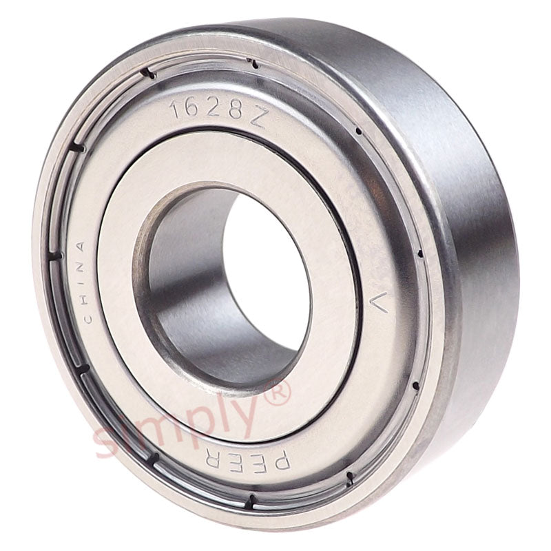 Major Branded 1628ZZ Metal Shielded Deep Groove Ball Bearing 0.625x1.625x0.5 inch