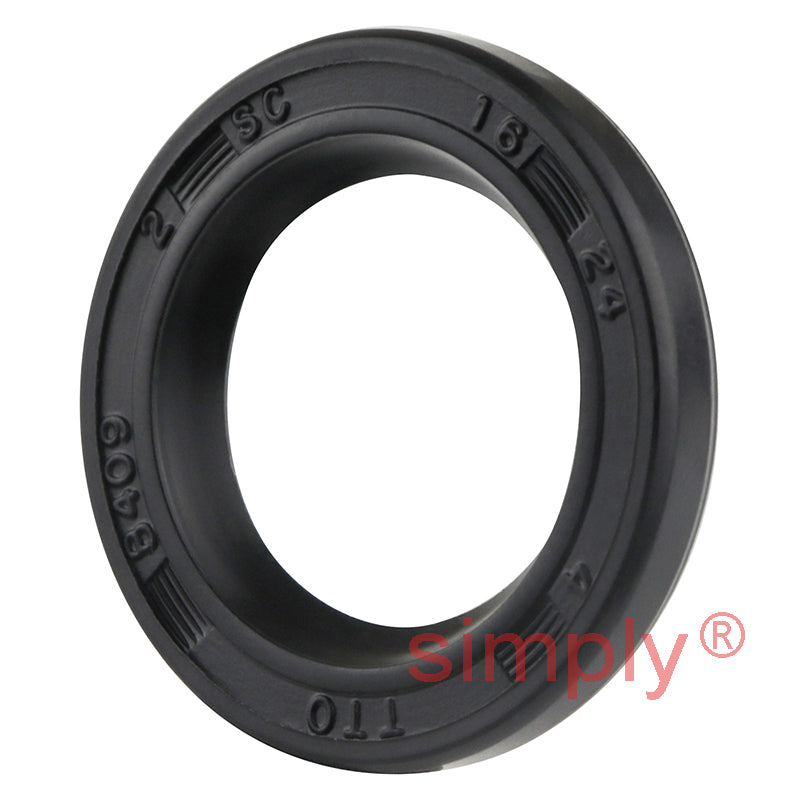 16x24x4mm Nitrile Rubber Single Lip Rotary Shaft Oil Seal SC / R21