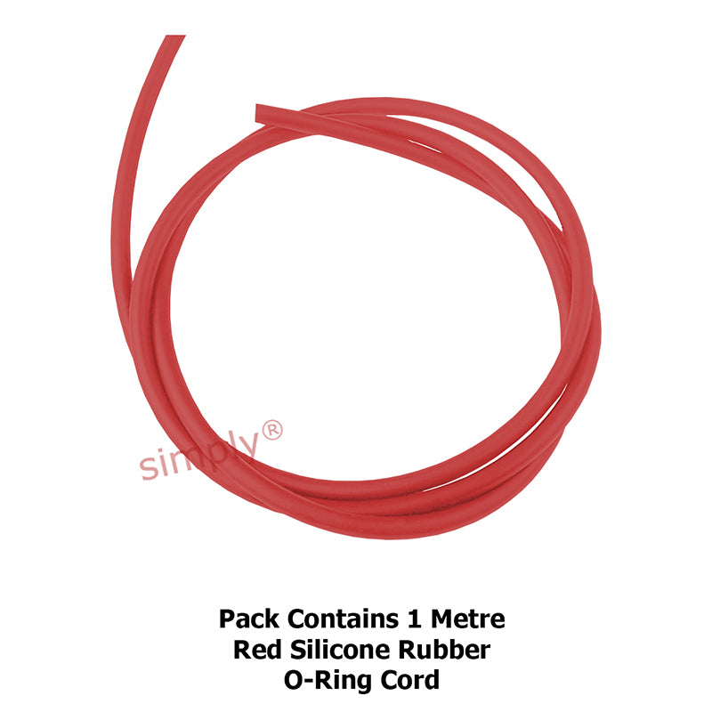 3mm Section RED SILICONE 60 Shore O-Ring Cord