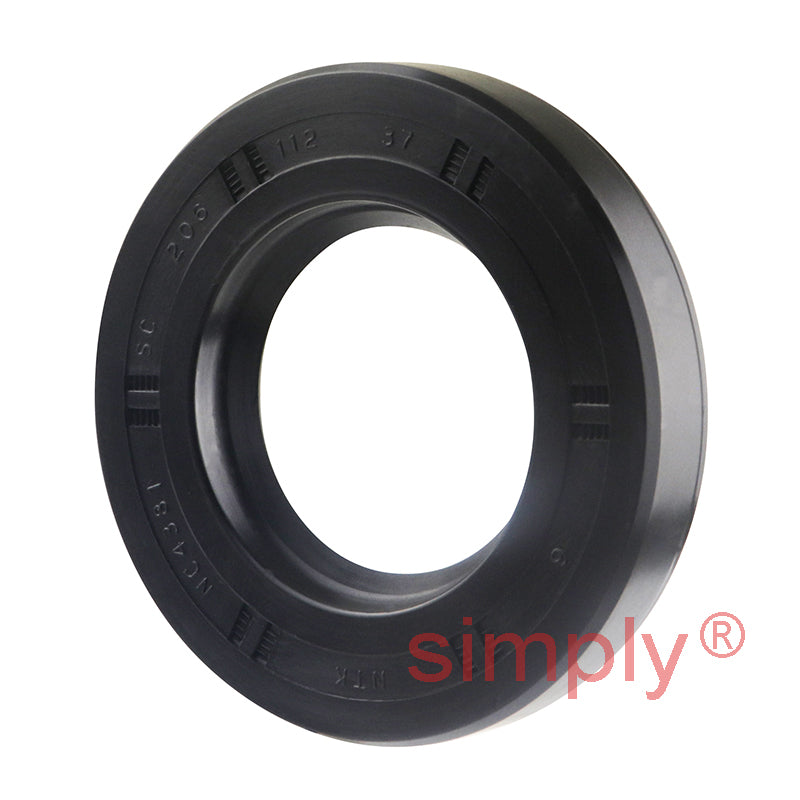 1.12x2.06x0.37 inch Nitrile Rubber Single Lip Rotary Shaft Oil Seal with Garter Spring R21 / SC Style