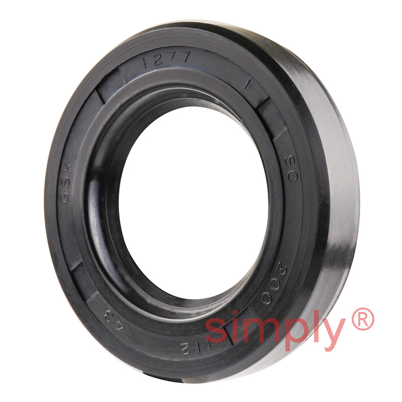 1.12x2x0.43 inch Nitrile Rubber Single Lip Rotary Shaft Oil Seal with Garter Spring R21 / SC Style
