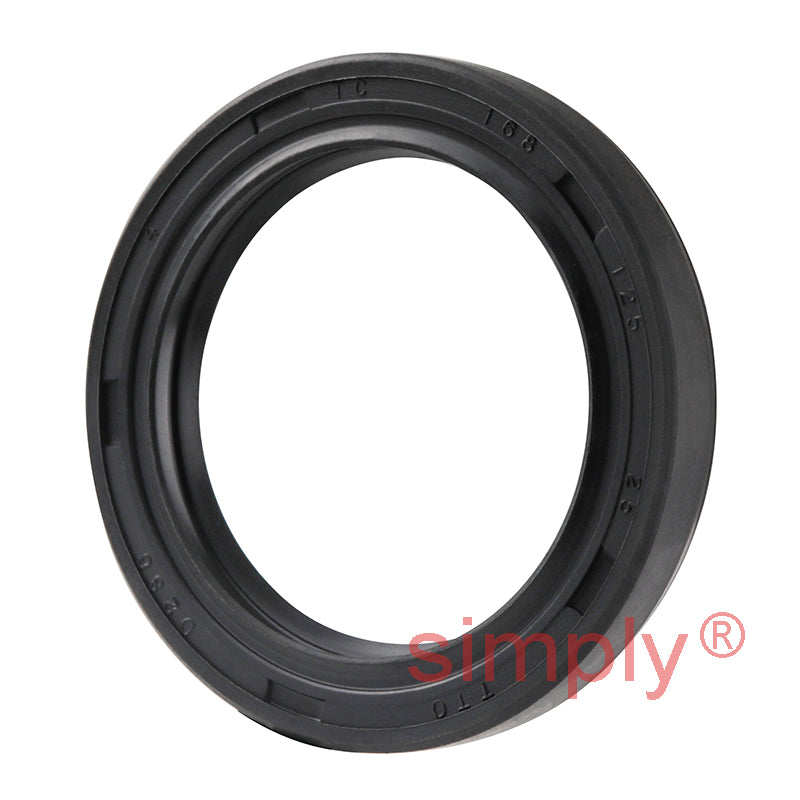 1.25x1.68x0.25 inch Nitrile Rubber Double Lip Rotary Shaft Oil Seal with Garter Spring R23 / TC Style