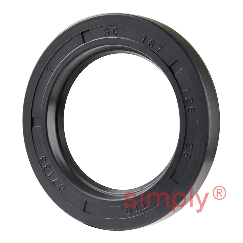 1.25x1.87x0.25 inch Nitrile Rubber Single Lip Rotary Shaft Oil Seal with Garter Spring R21 / SC