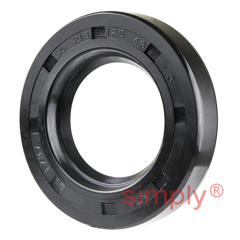 1.25x2.18x0.43 inch Nitrile Rubber Single Lip Rotary Shaft Oil Seal with Garter Spring R21 / SC