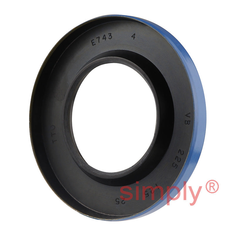 1.25x2.25x0.25 inch Metal Cased Nitrile Rubber Rotary Shaft Oil Seal Springless Design VB Style