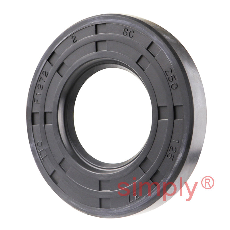 1.25x2.5x0.37 inch Nitrile Rubber Single Lip Rotary Shaft Oil Seal with Garter Spring R21 / SC
