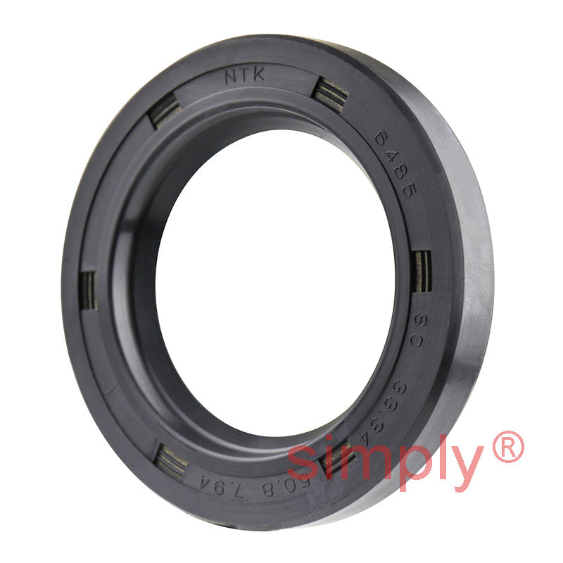 1.31x2x0.31 inch Nitrile Rubber Single Lip Rotary Shaft Oil Seal with Garter Spring R21 / SC Style