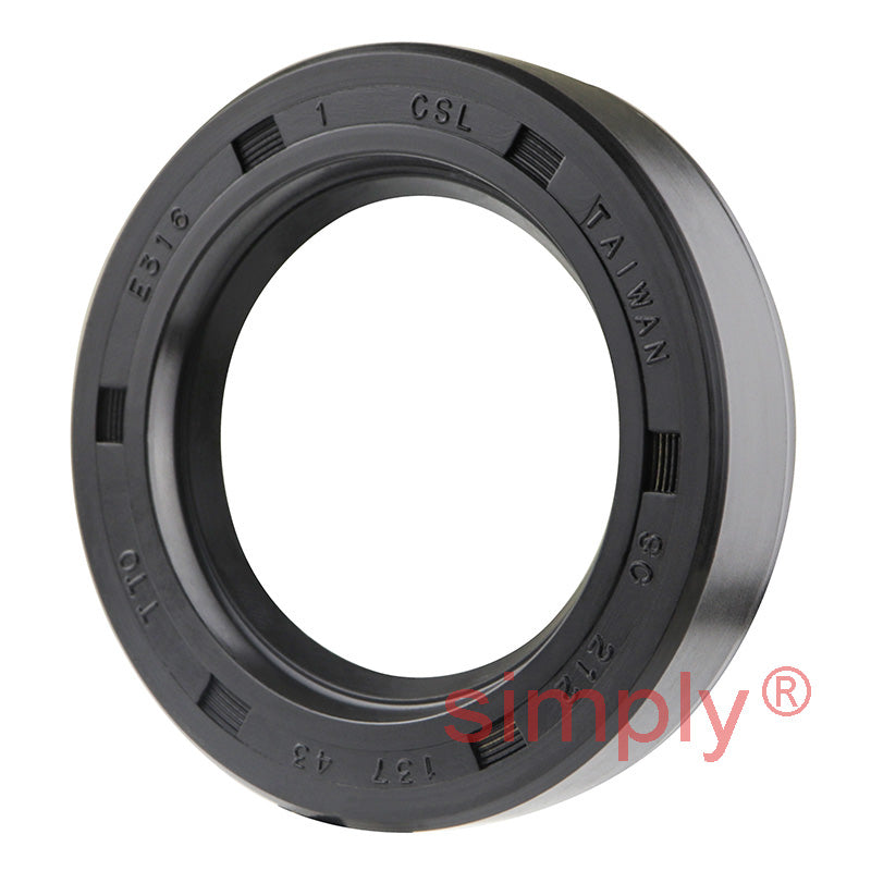 1.37x2.12x0.43 inch Nitrile Rubber Single Lip Rotary Shaft Oil Seal with Garter Spring R21 / SC