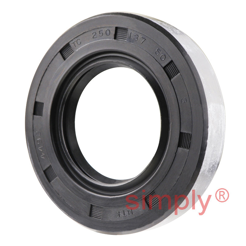 1.37x2.5x0.5 inch Nitrile Rubber Double Lip Rotary Shaft Oil Seal with Garter Spring R23 / TC Style